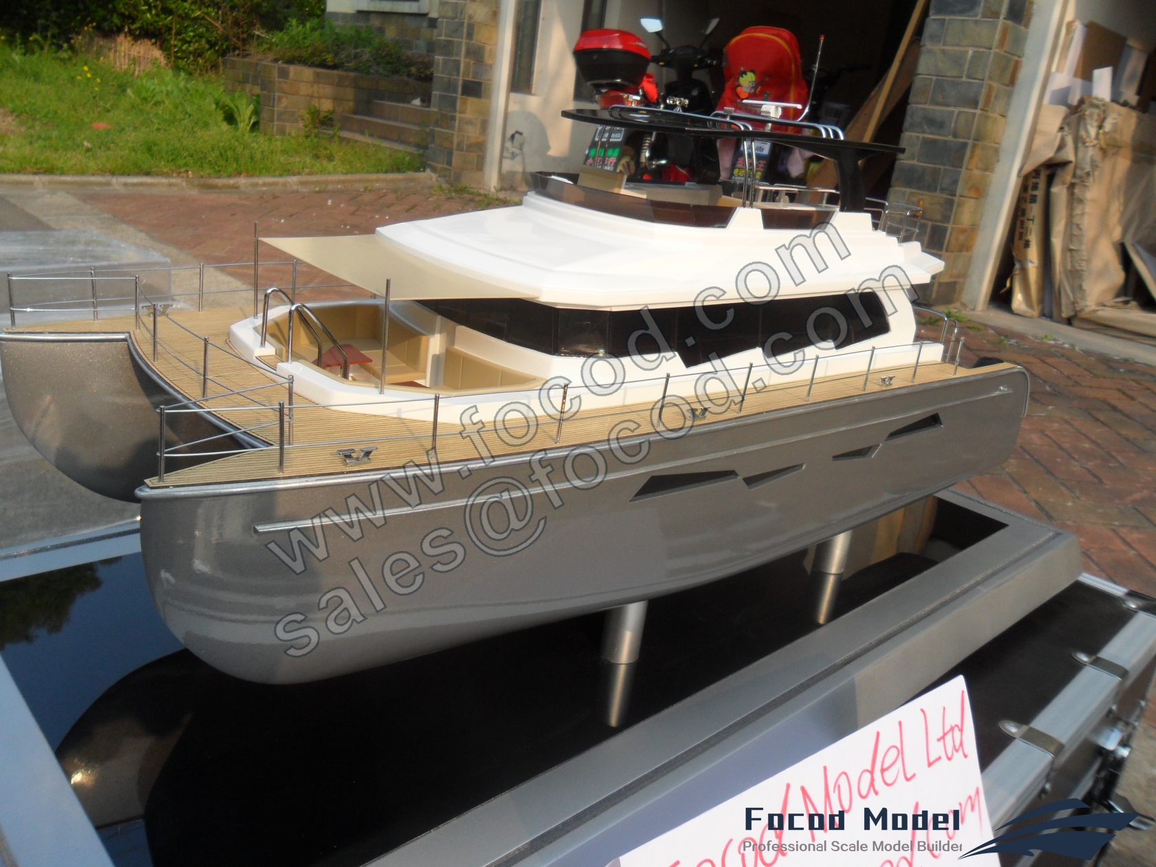 custom made model of 60ft catamaran yacht